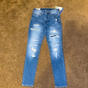 Mens Denim Skinny Stretch Ripped Jeans H&M